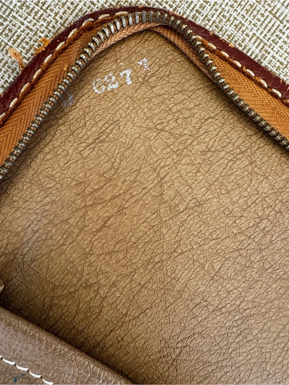 Vintage c. 1950s–1960s David’s of Hollywood Deep Buff Cowhide Leather Portfolio